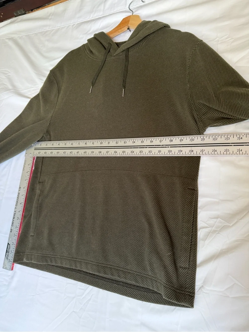 J. Crew Olive Ribbed Hooded Pullover